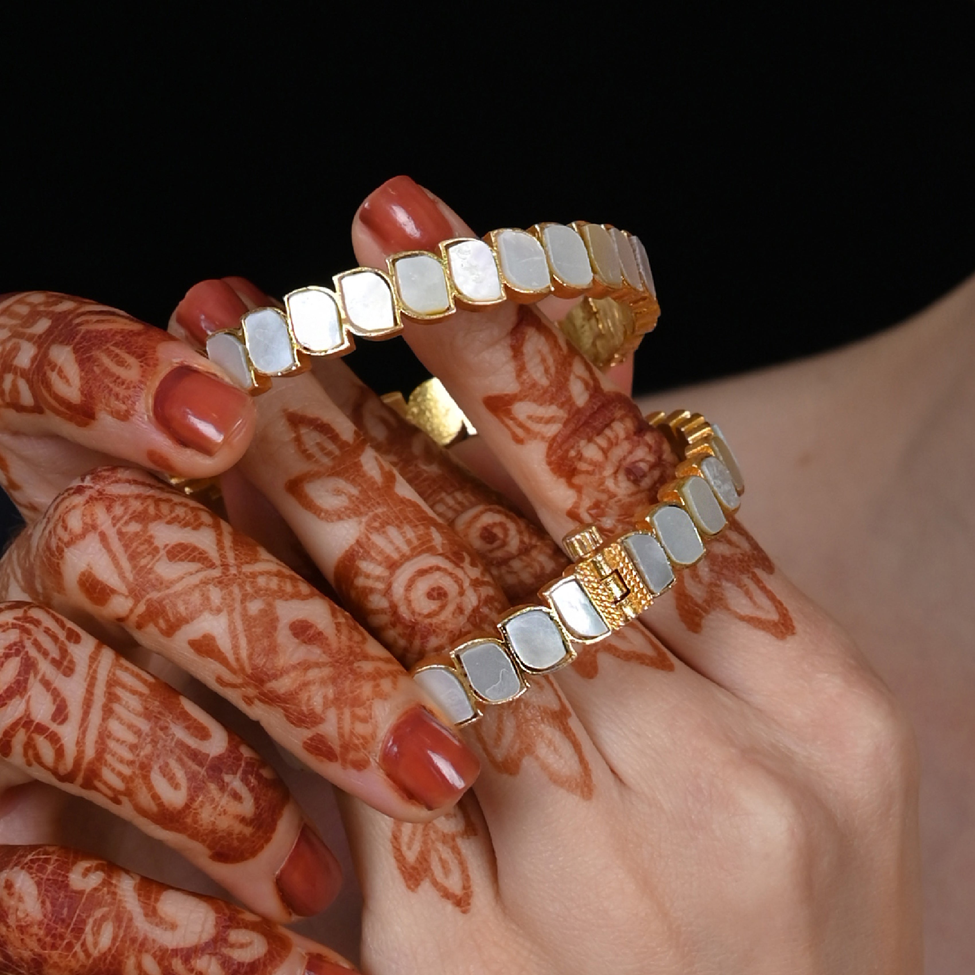 SJB1001- Green Colour Gold Plated Jadau Kundan Bangles