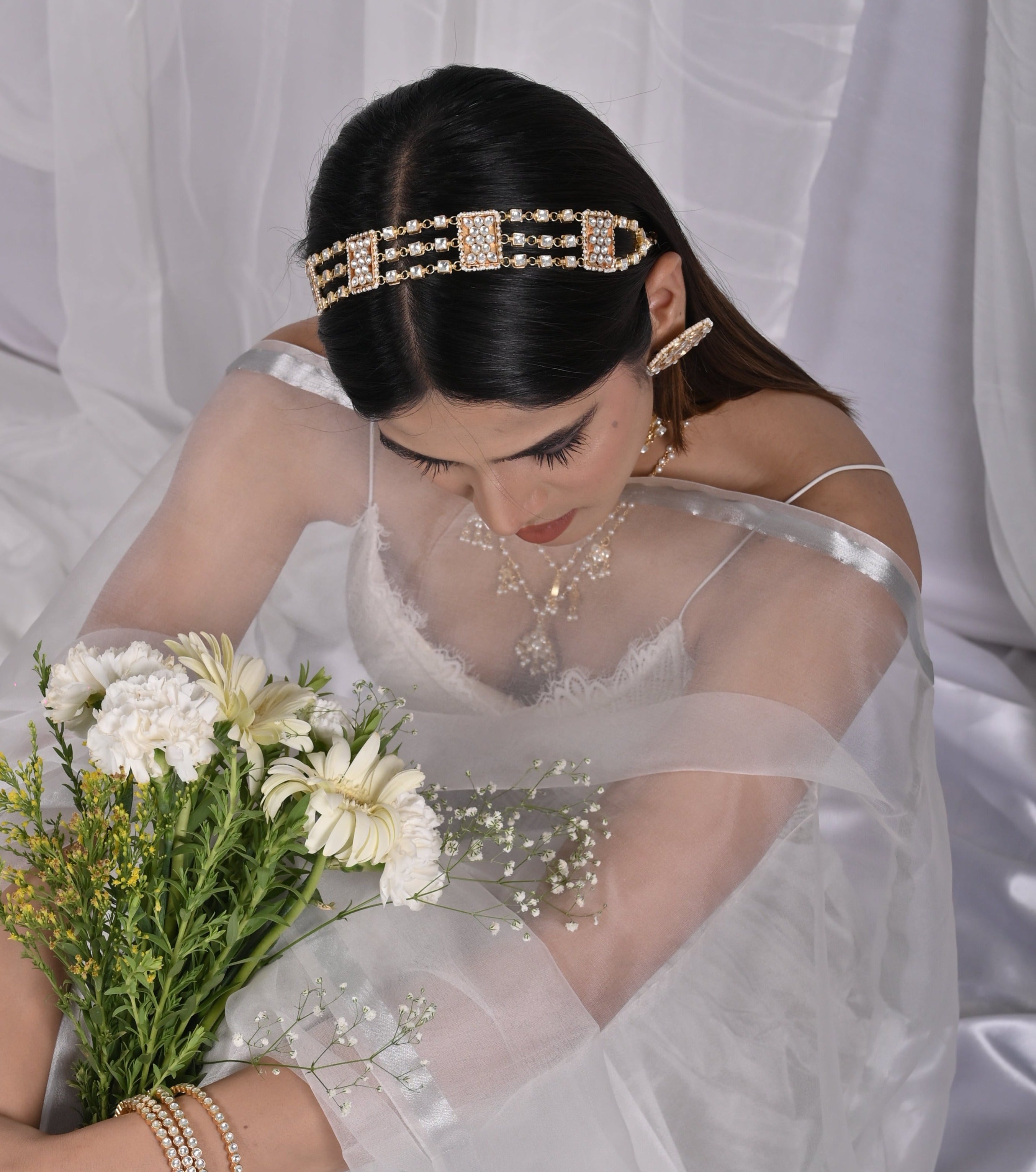 StargazerLily Kundan Headband/Sheeshphool