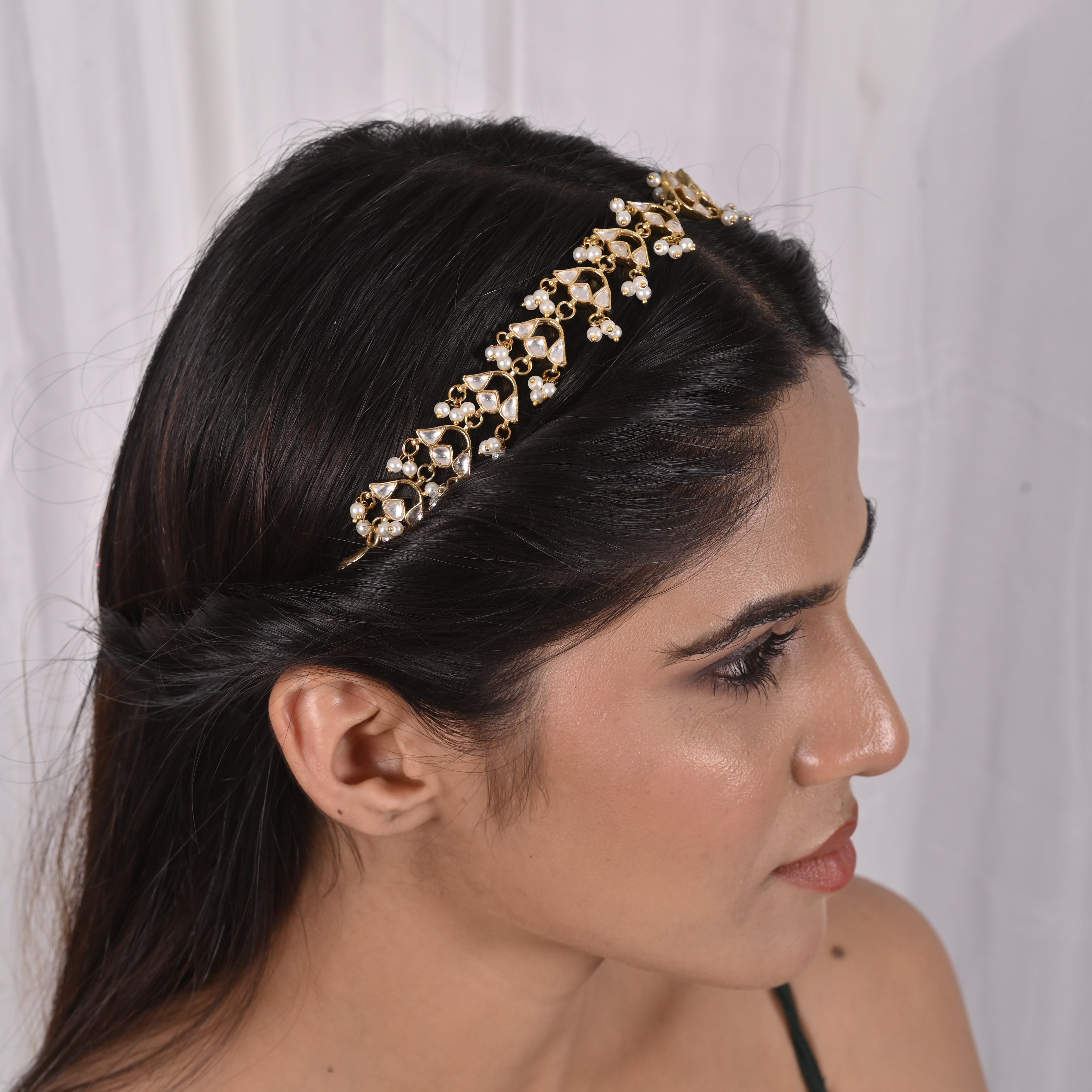Orientallily Jadau Kundan Headband