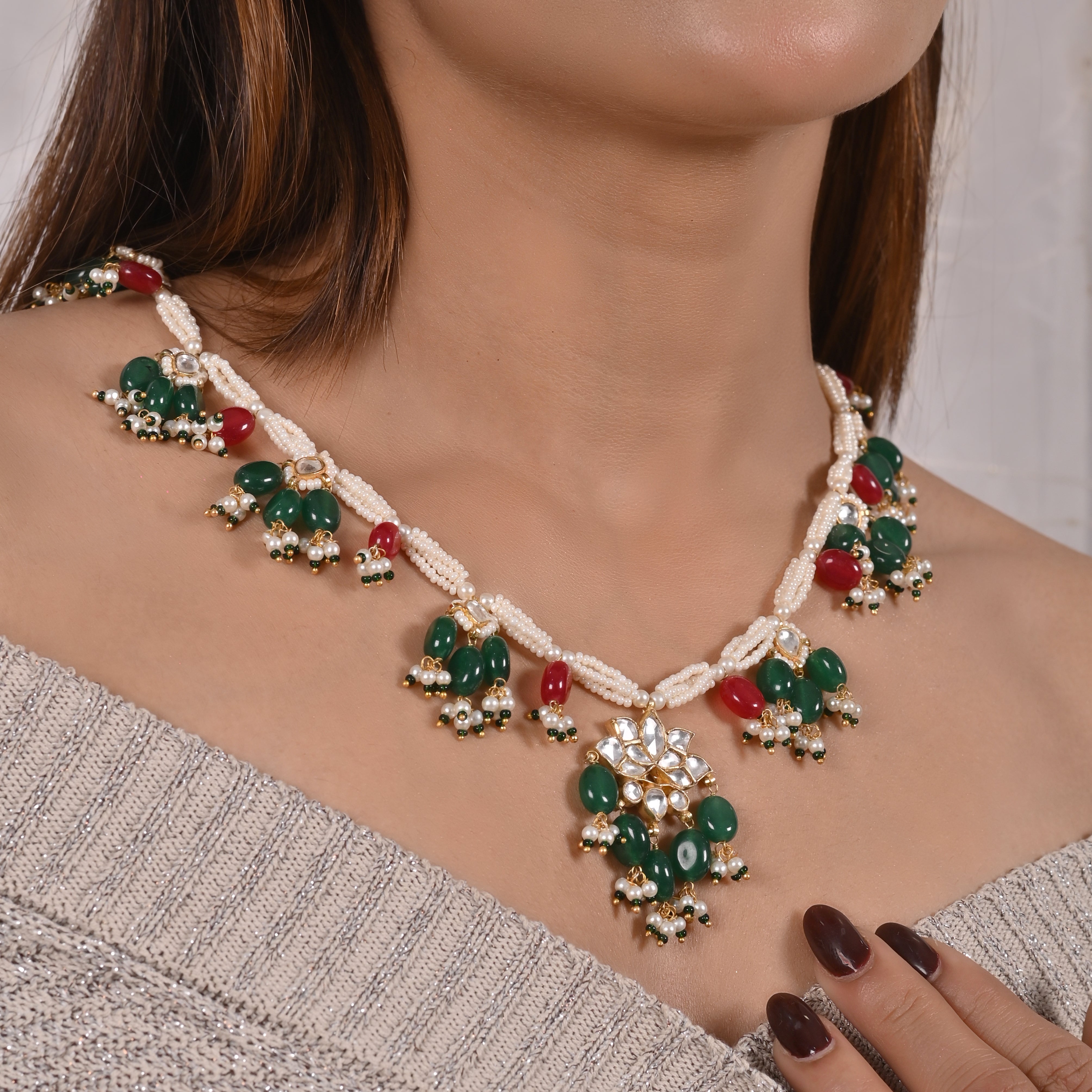 Sansar Lotus Multi Necklace