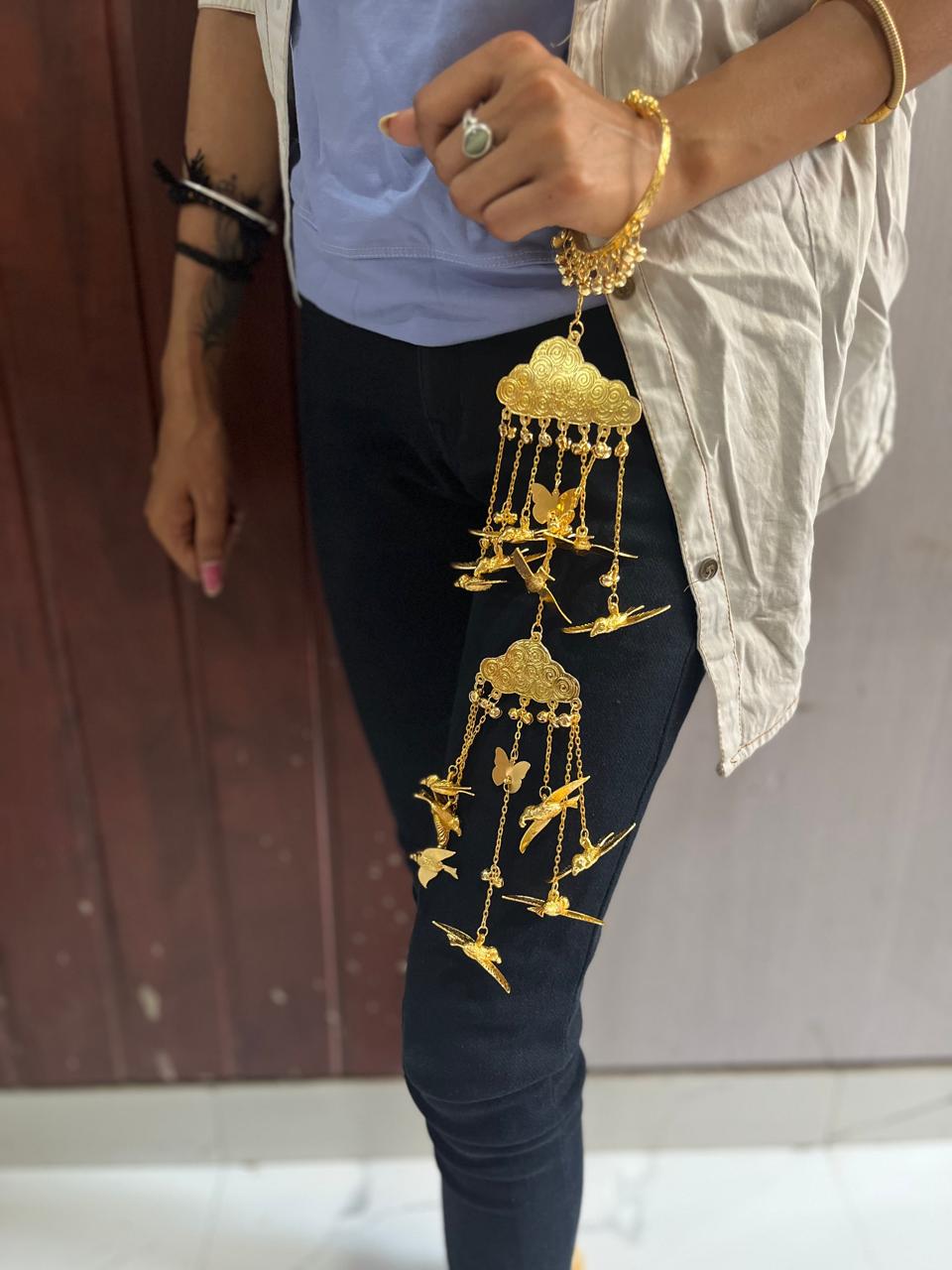 Sargun Traditional Indian Bridal Kaleera with Gold Plating
