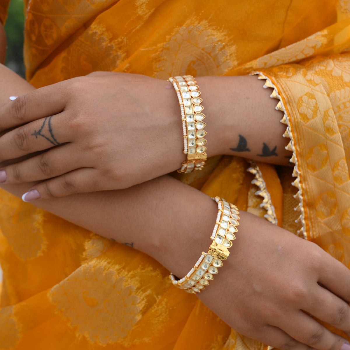 Sadira Jadau Kundan Bangles