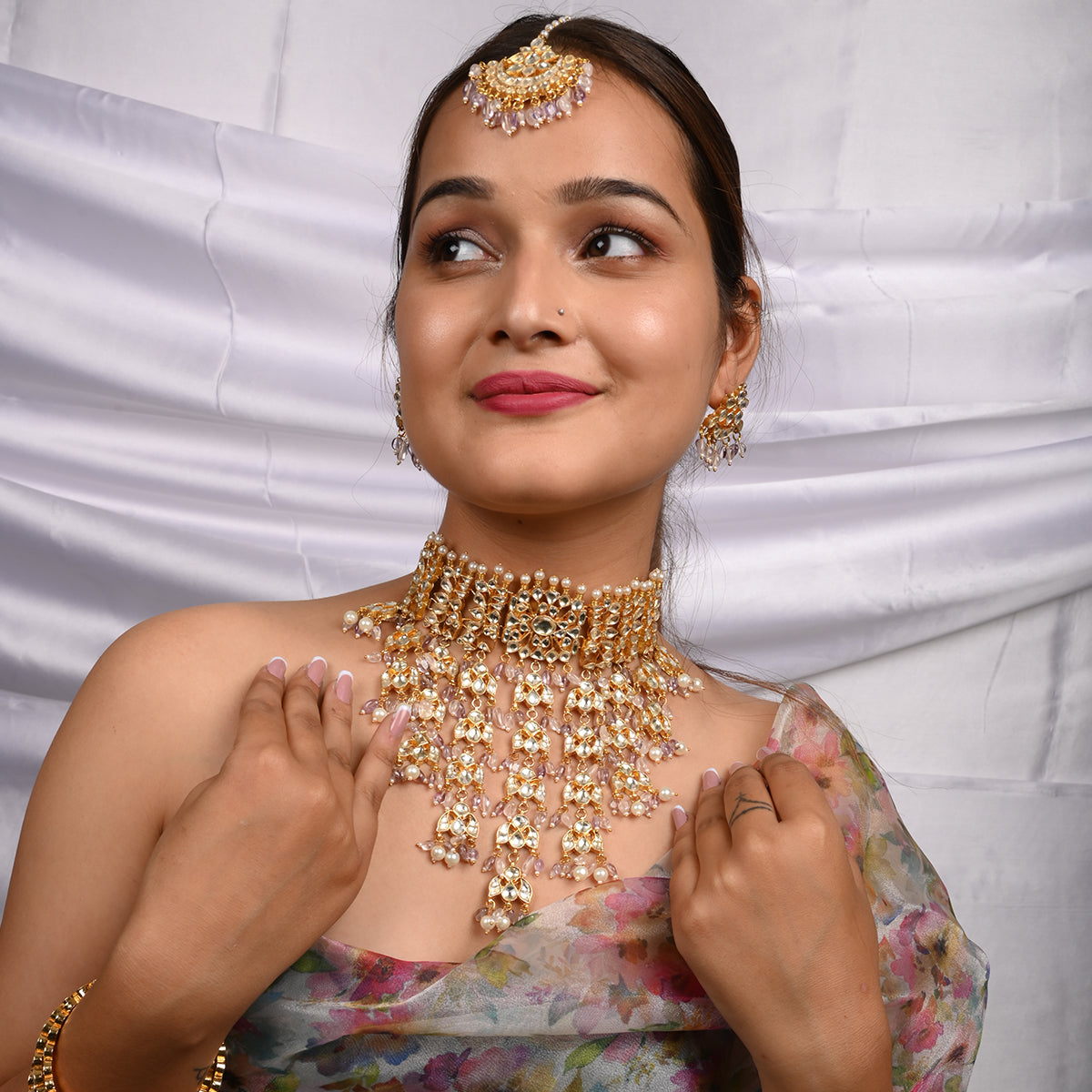 Sanaavi Choker Set with Tika