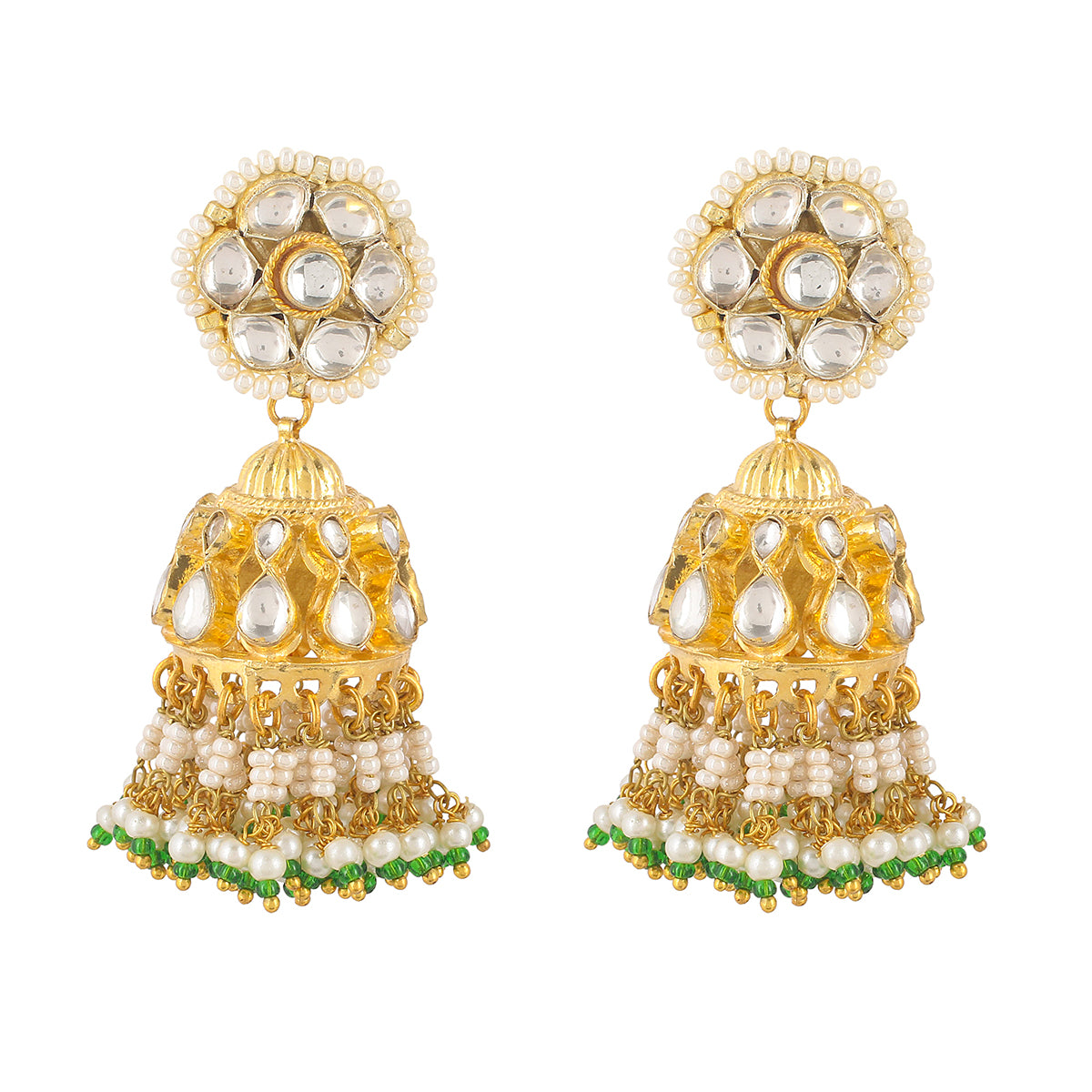 Aarohi Jadau Kundan Mint Necklace Set