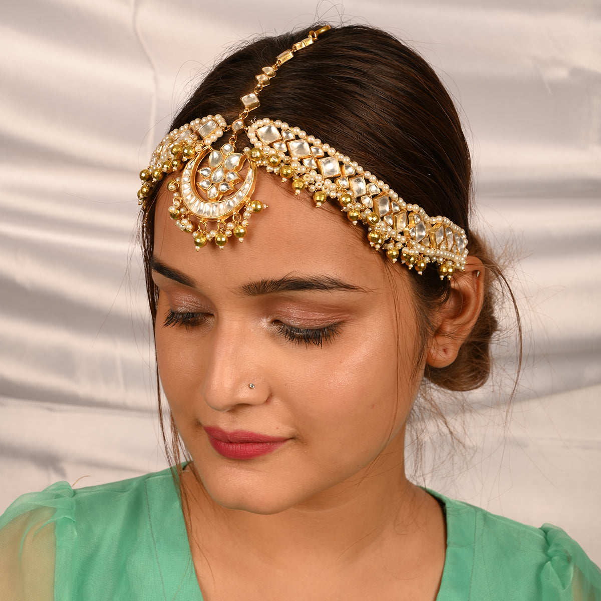 Calla Jadau Kundan Headband/Sheeshphool