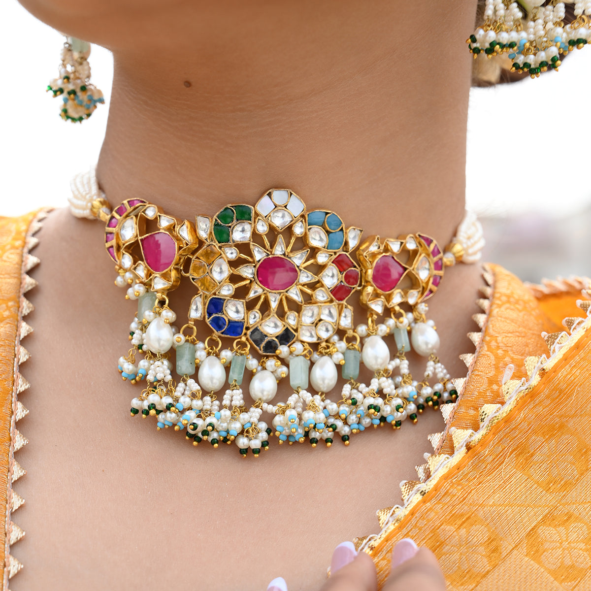 Harshita Multi Kundan Choker Set