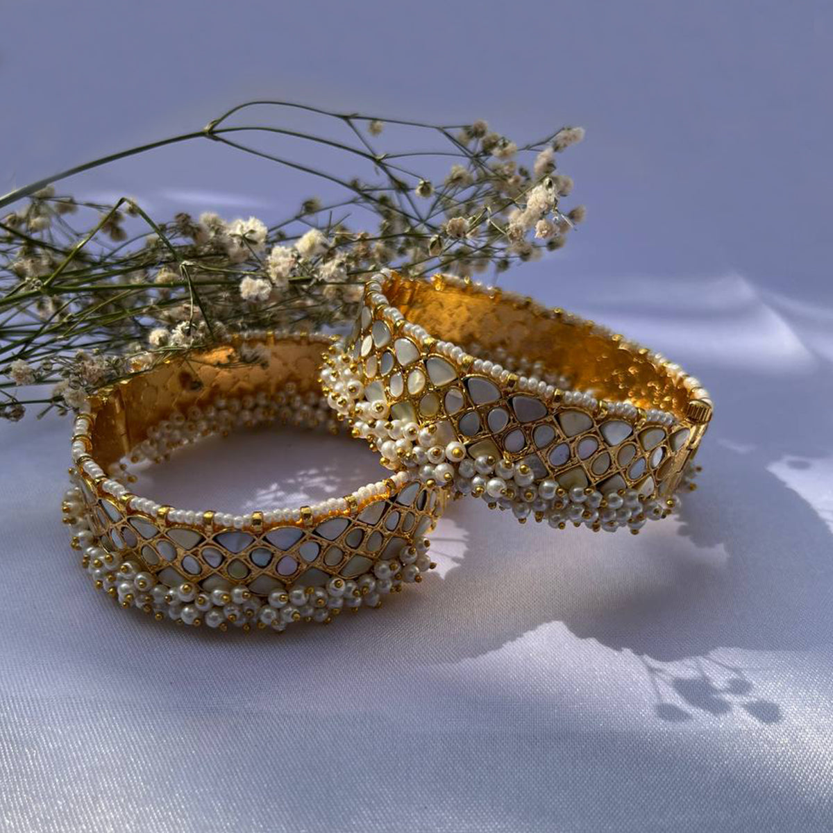 Hafez Mother Of Pearl Bangles