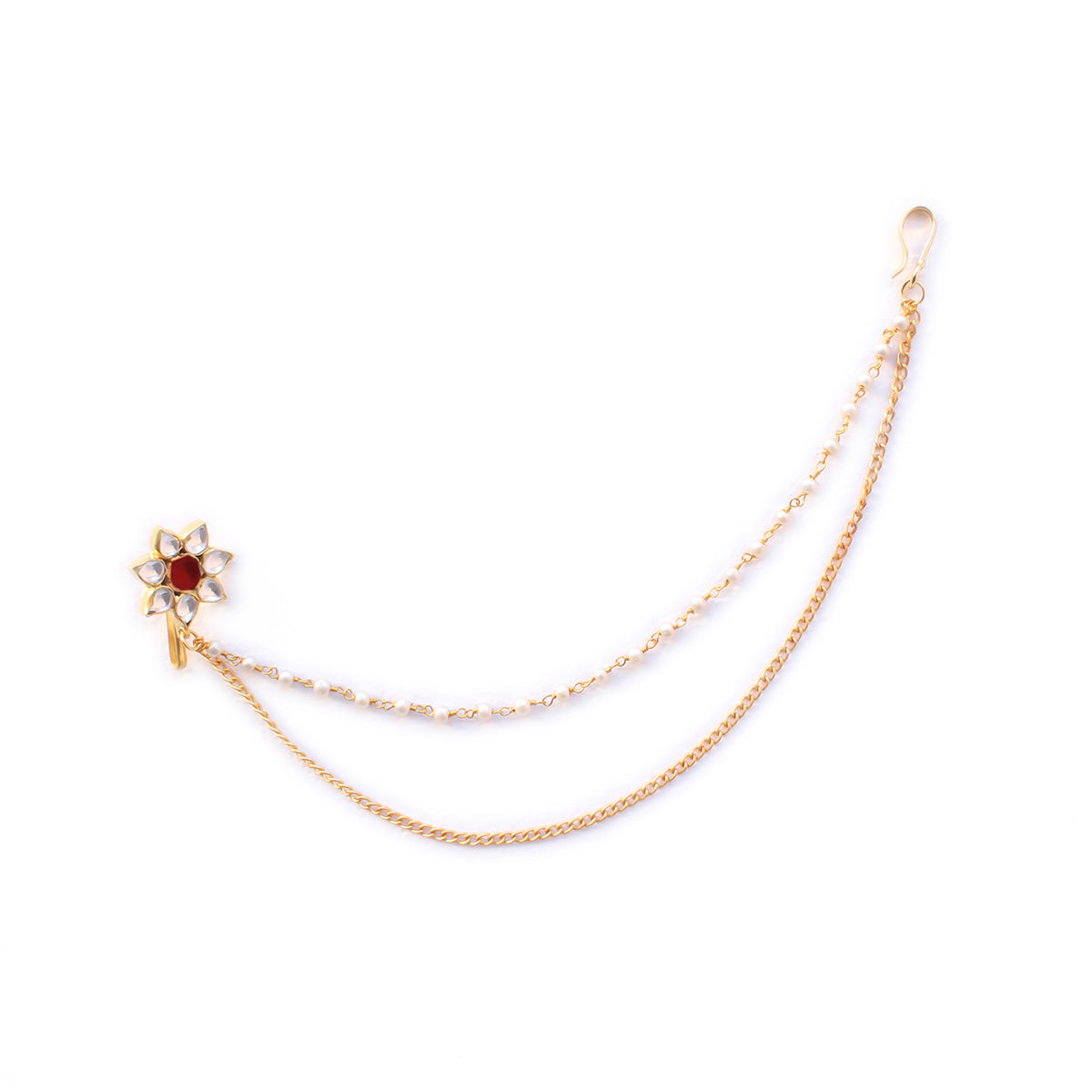 Nitara Star Red Kundan Nosepin