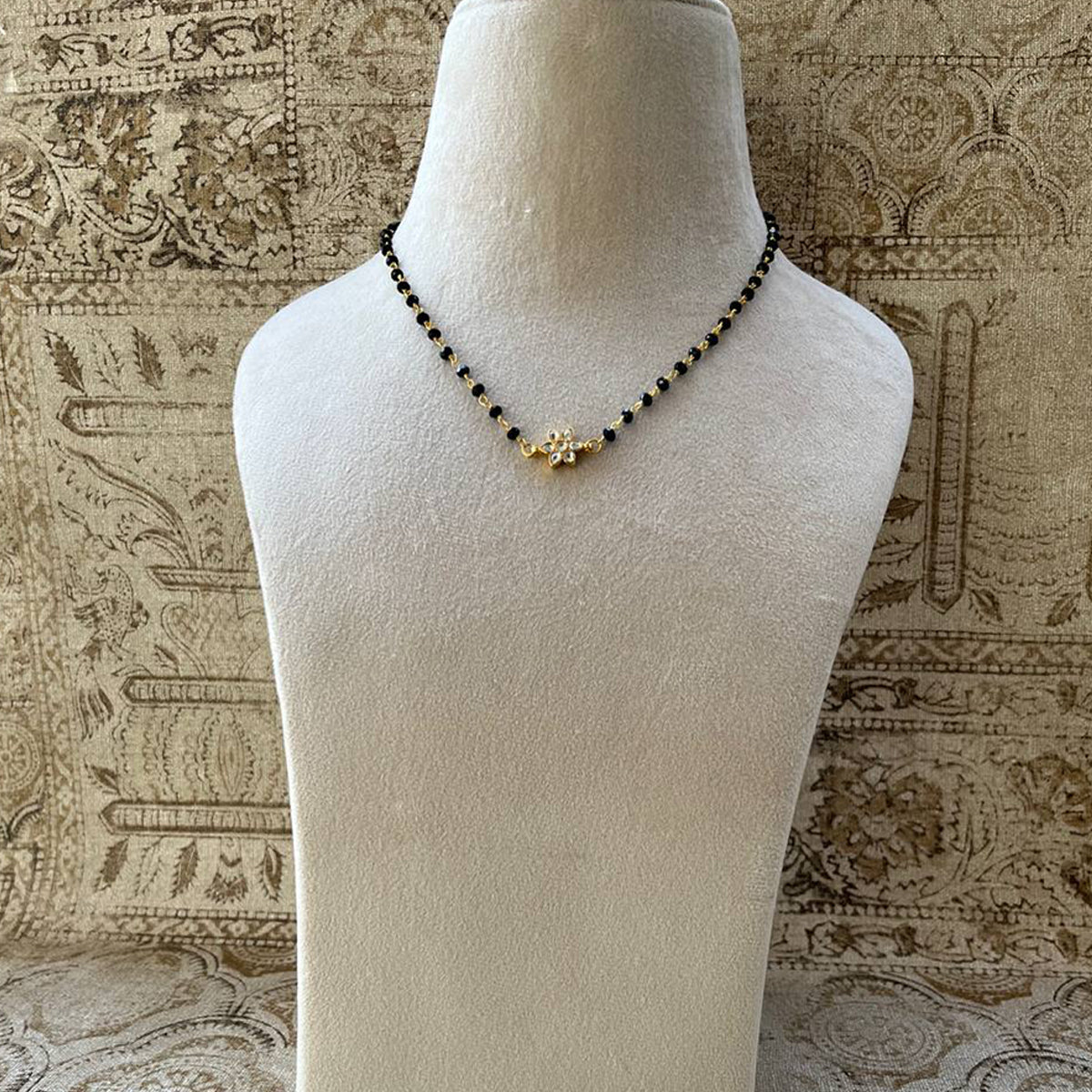 Alejandro Gold Plated Tiny Kundan Mangalsutra