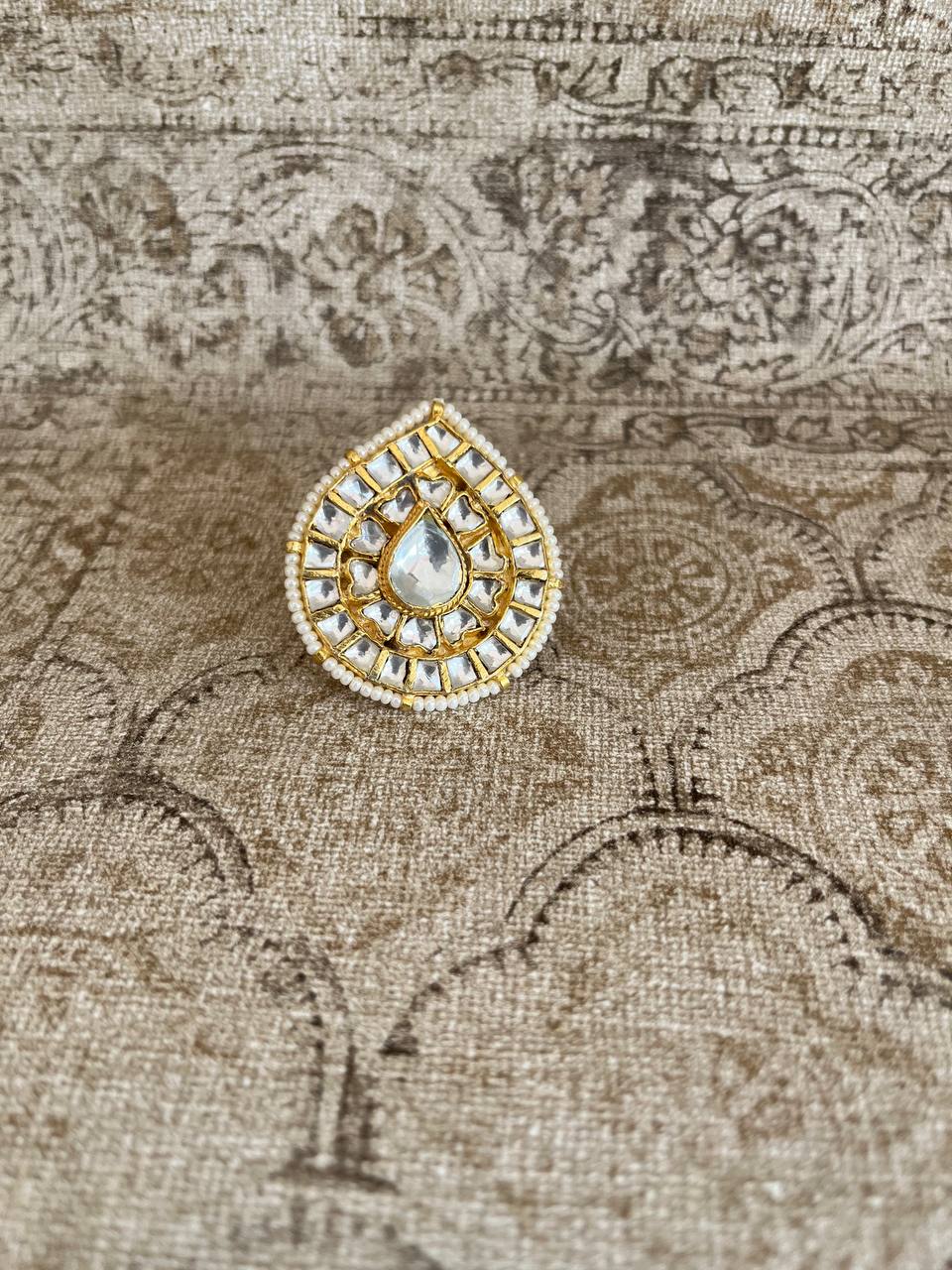 Alila Tear Style Kundan Ring