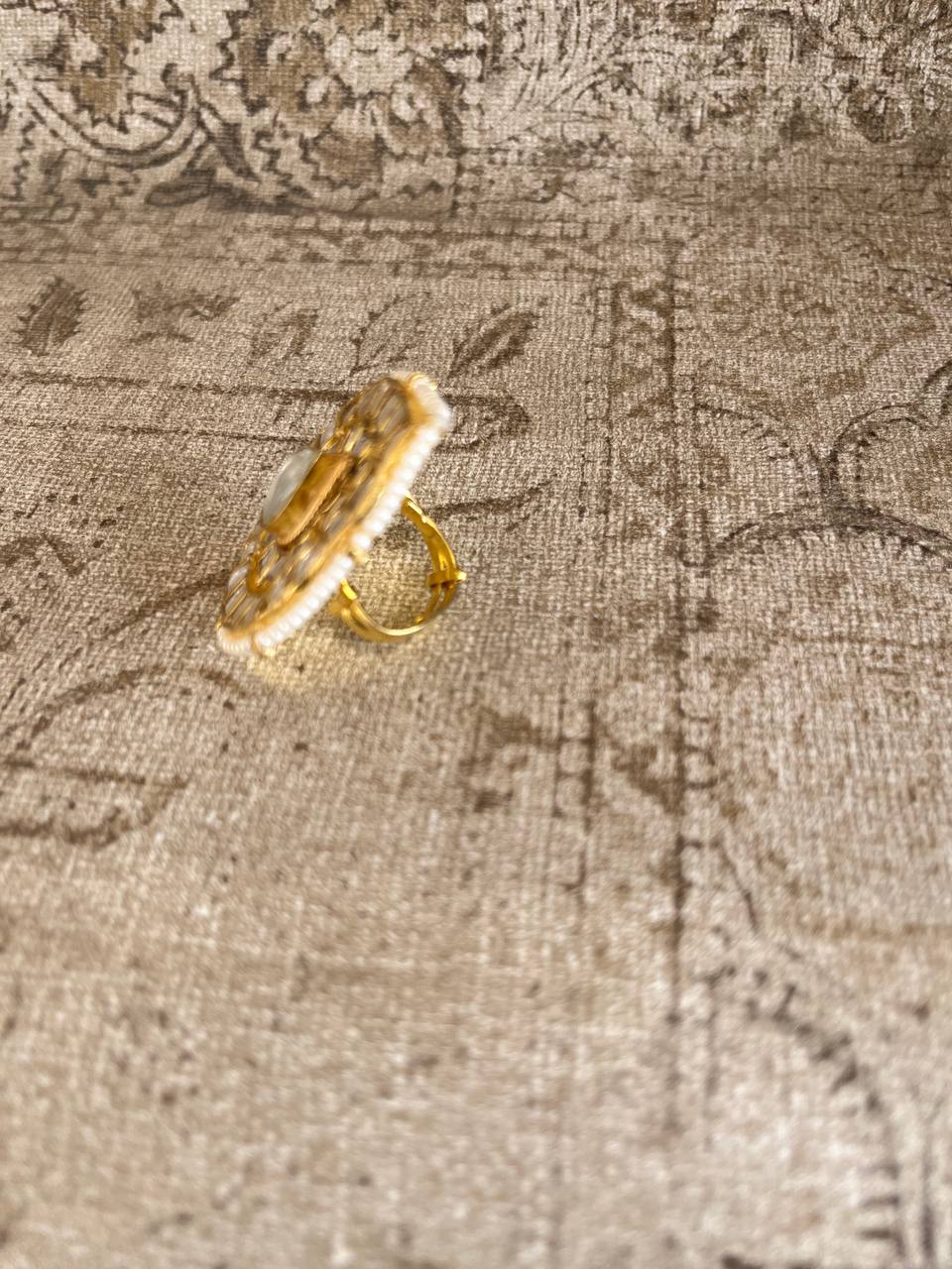 Alila Tear Style Kundan Ring