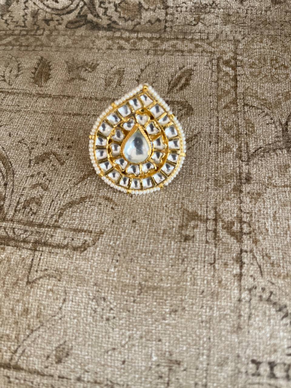 Alila Tear Style Kundan Ring