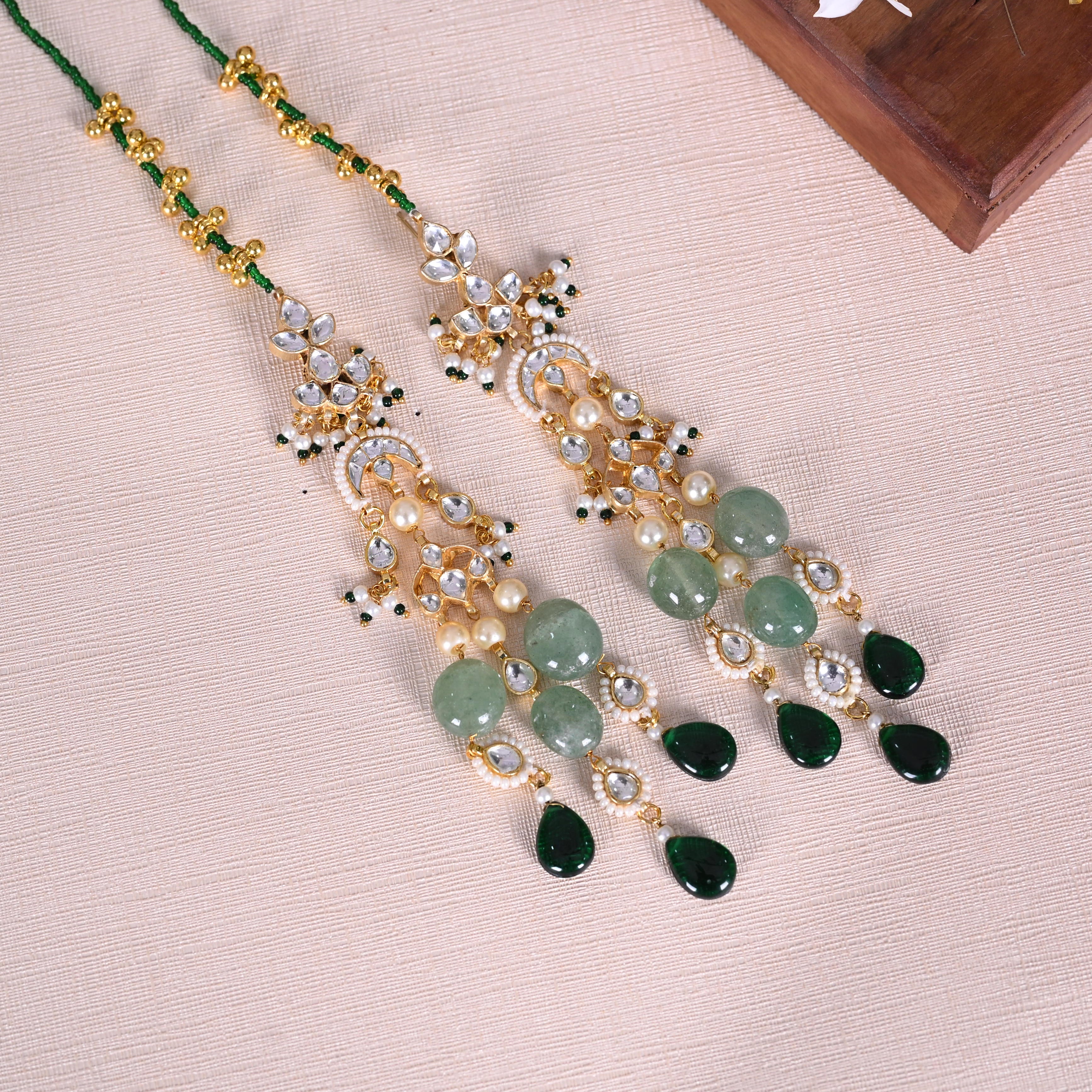 SJE1099- Multi Colour Gold Plated Jadau Kundan Dangler Earrings