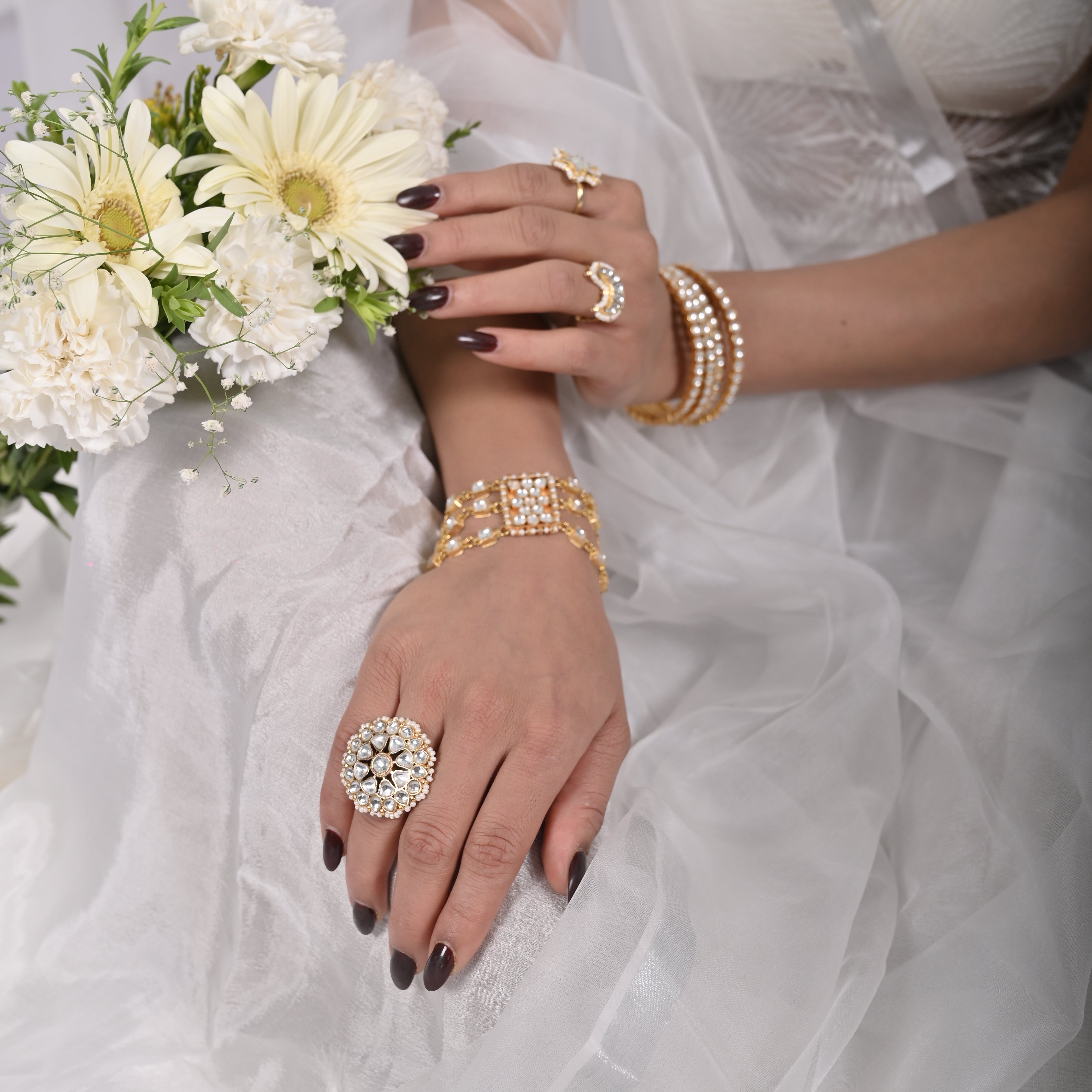Swan Kundan Bracelet