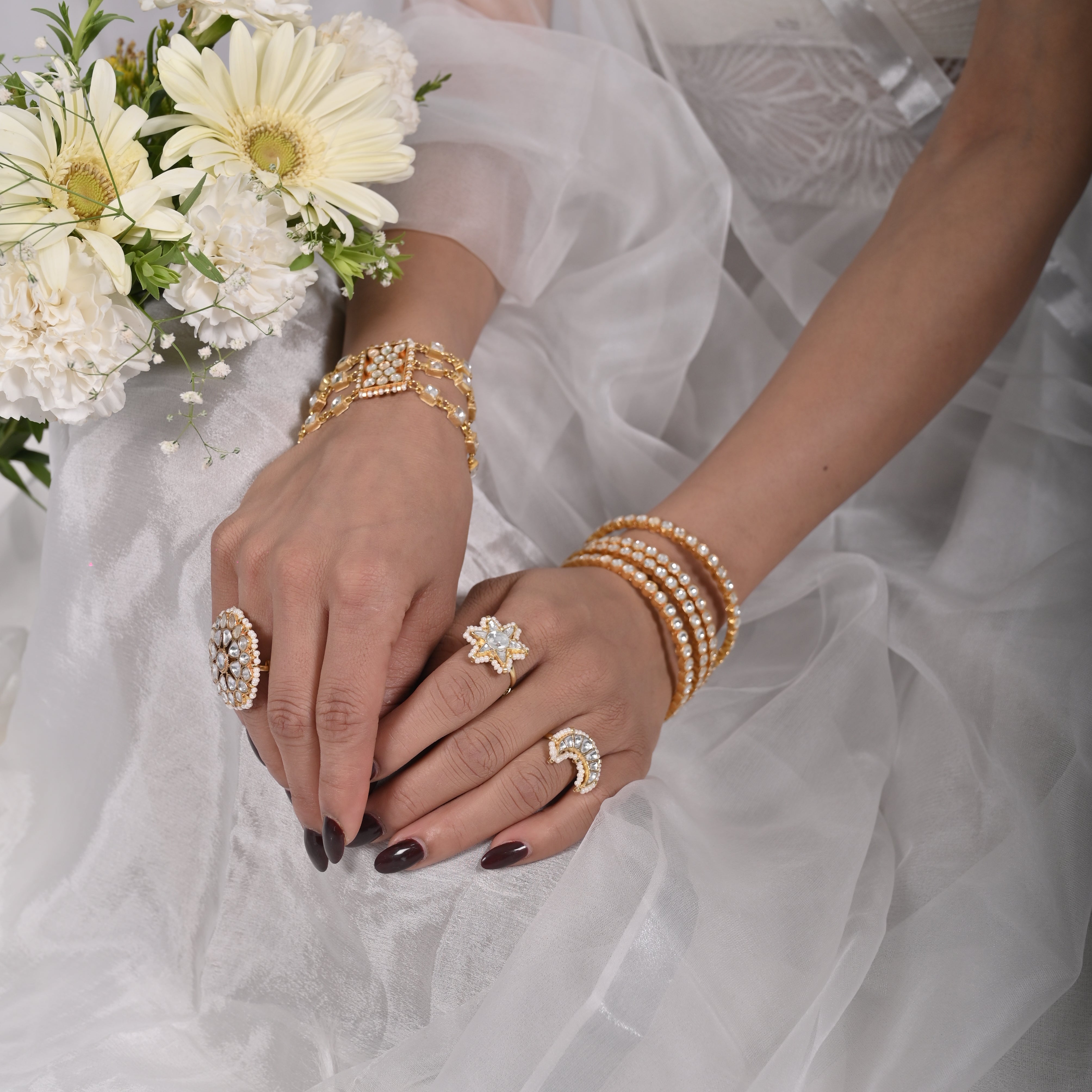 Swan Kundan Bracelet