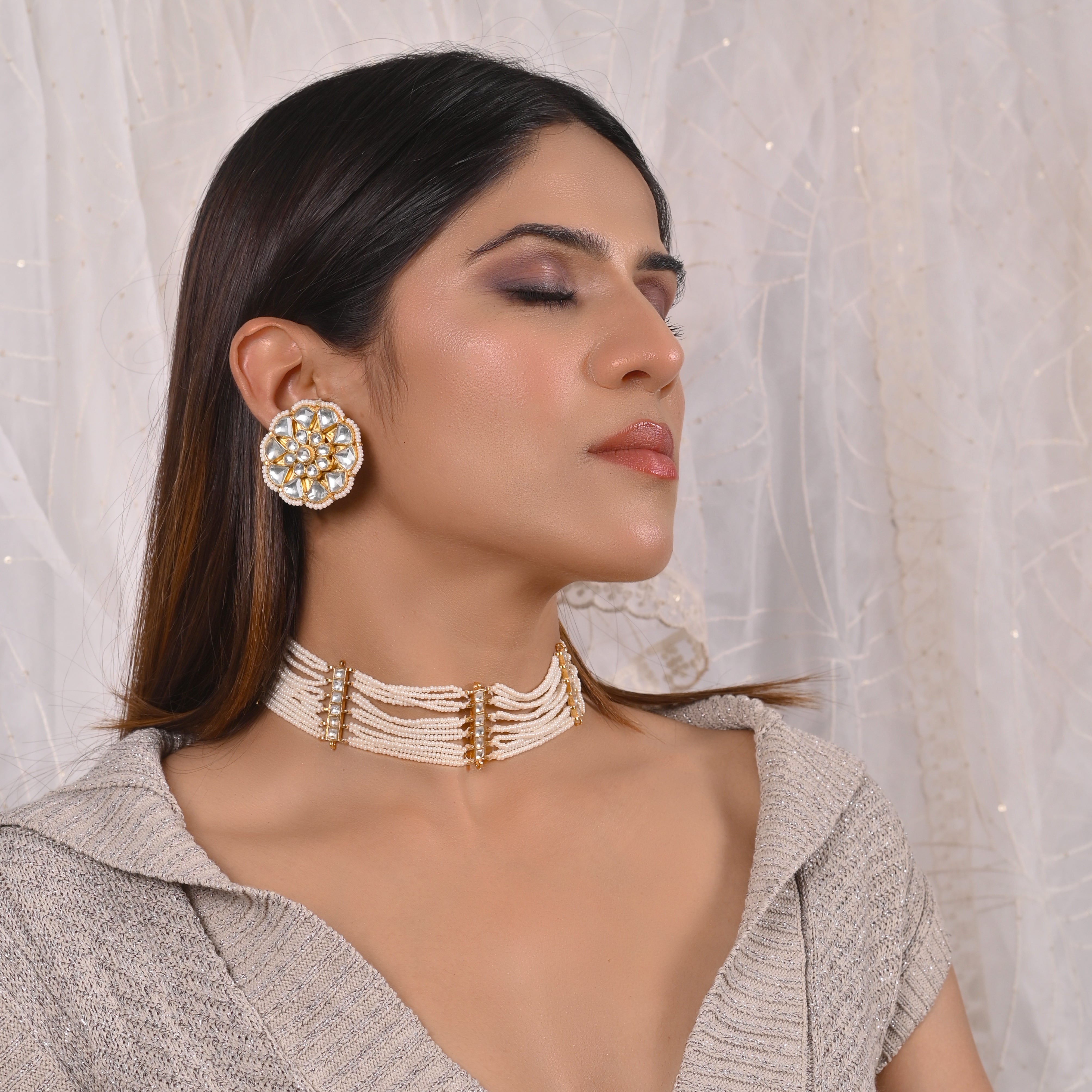 Raisy Jadau Kundan Choker Set