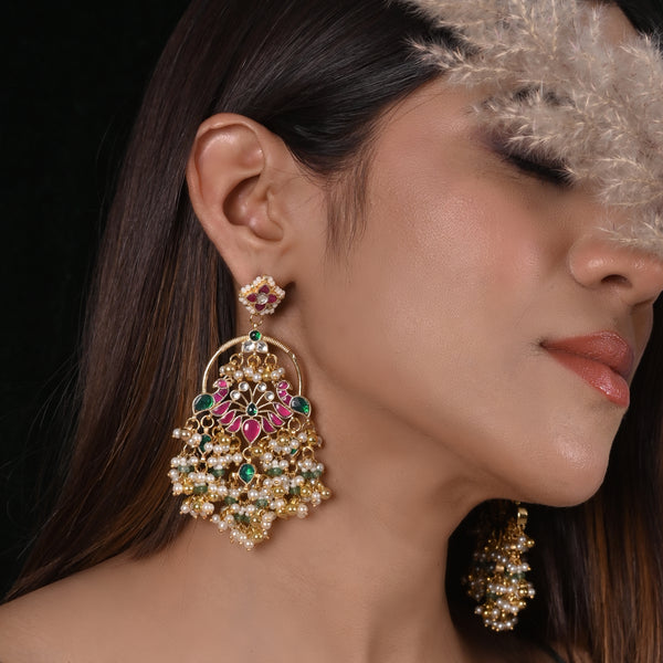 Shivi Peacock Multi Earrings