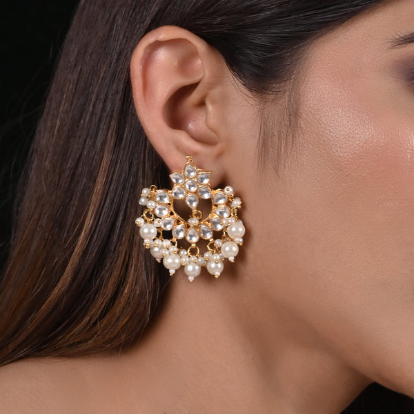 Ramya Star Kundan Studs Earrings