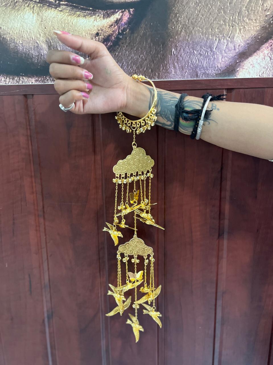 Sargun Traditional Indian Bridal Kaleera with Gold Plating