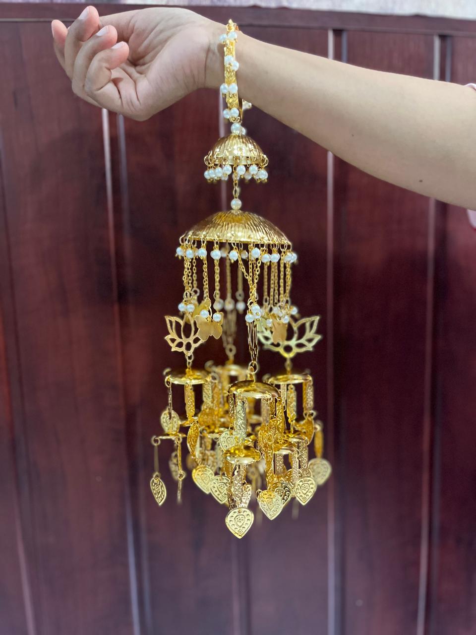 Daljit Handcrafted Gold Plated Kaleera with Intricate Filigree Design