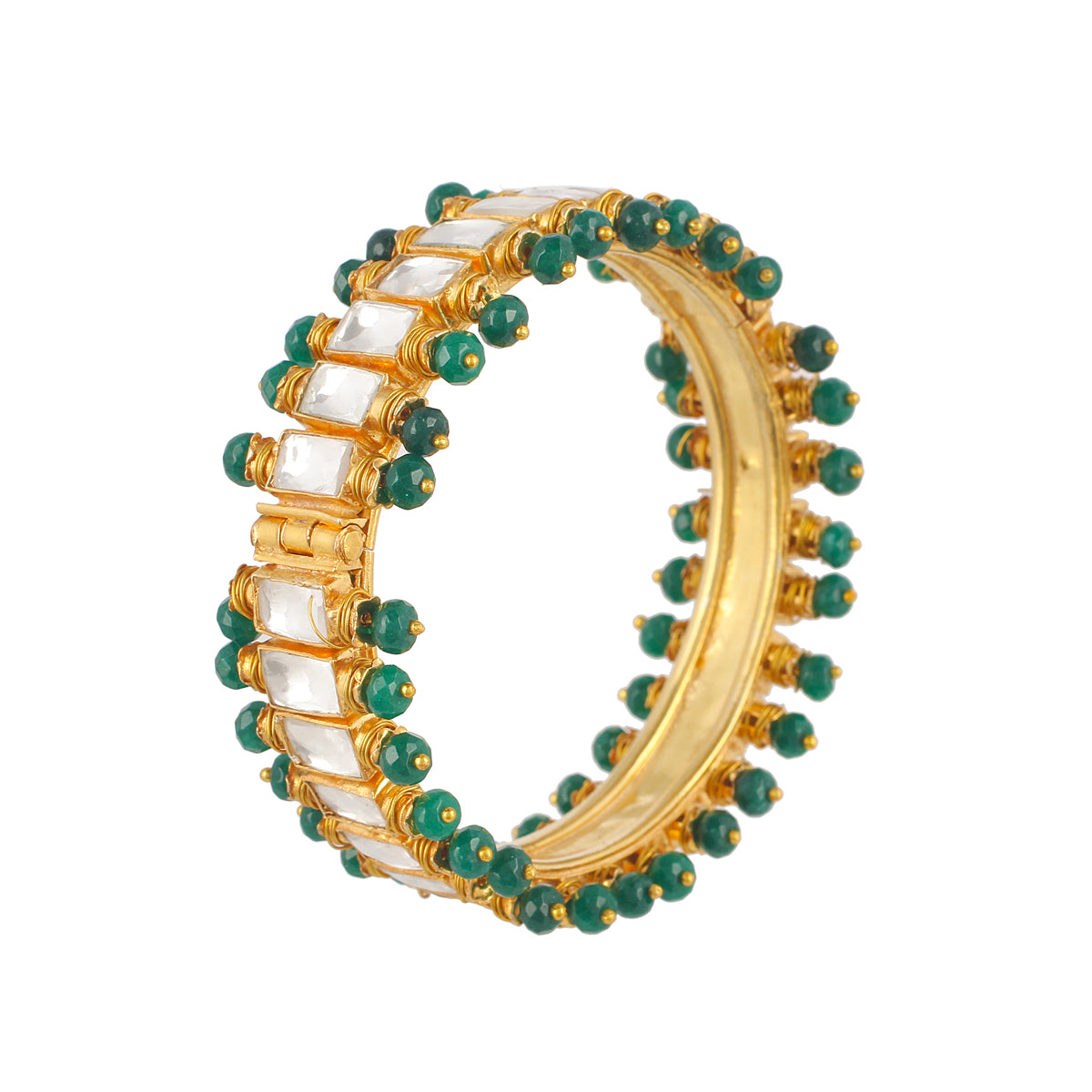 Farouk Kundan Green Bangles