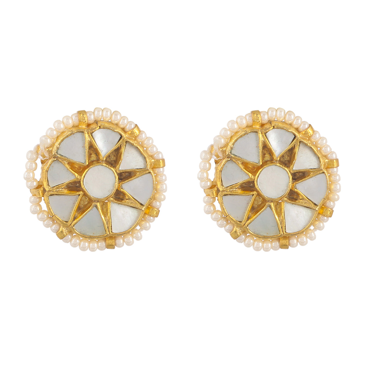Riya Mother of Peral Necklace Set With Tika