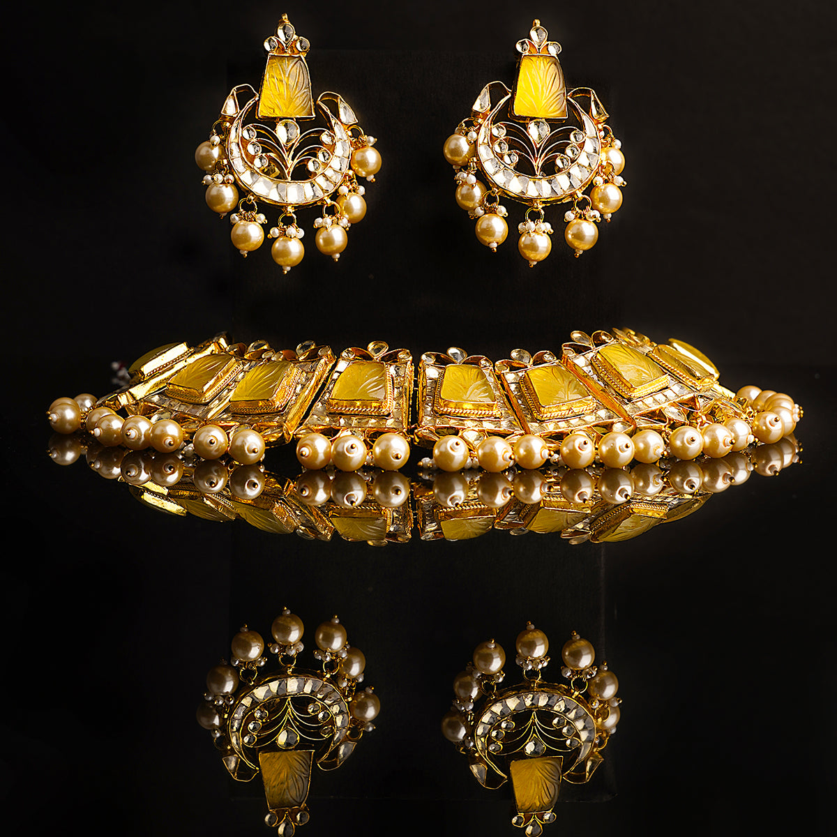 Minni Yellow Necklace Set