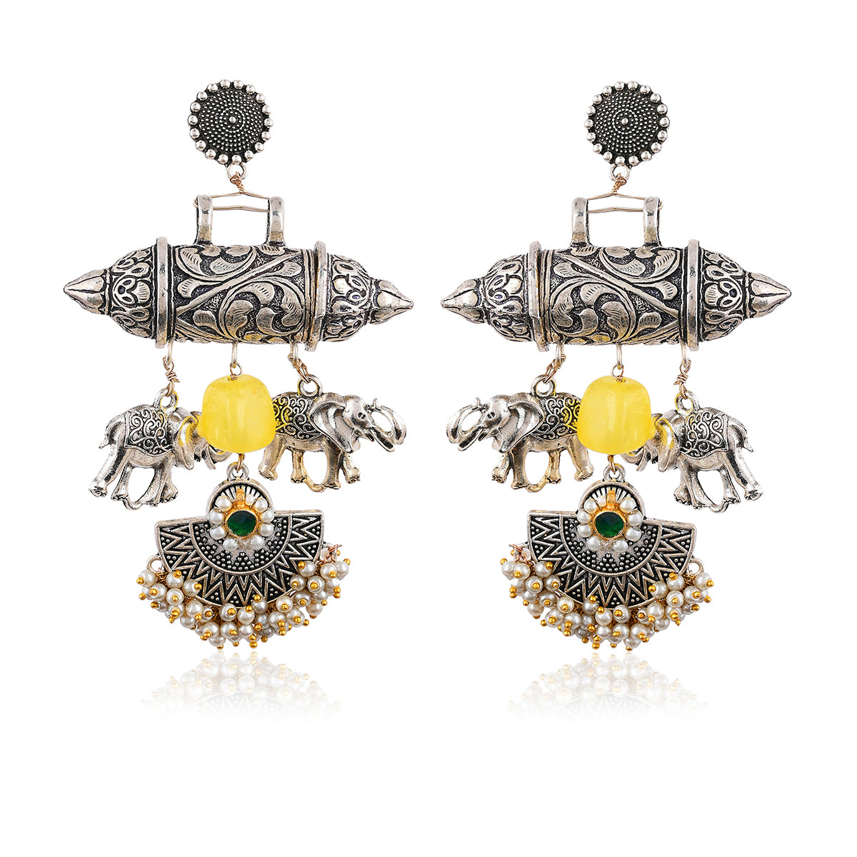Unika Tribal Yellow Earrings