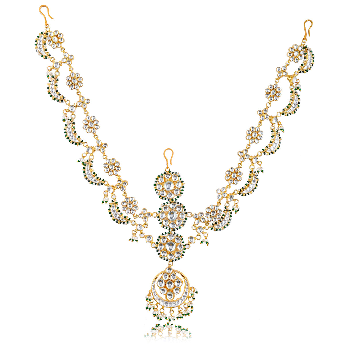 Crepe Jasmine Chand Headband/Sheeshphool