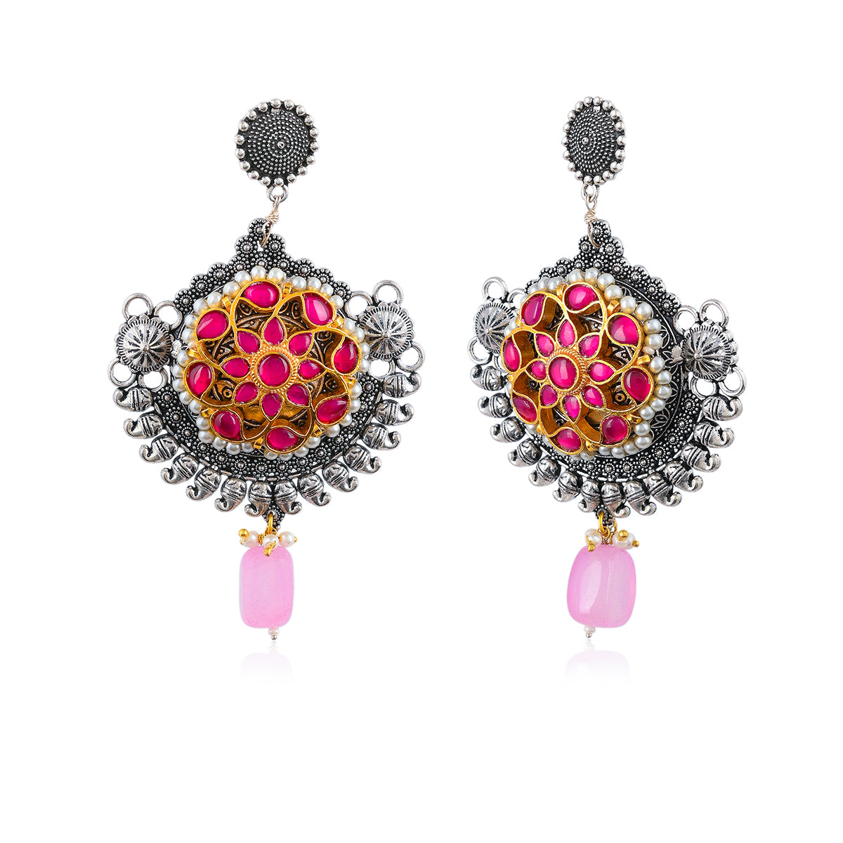 Uchechi Tribal Pink Earrings