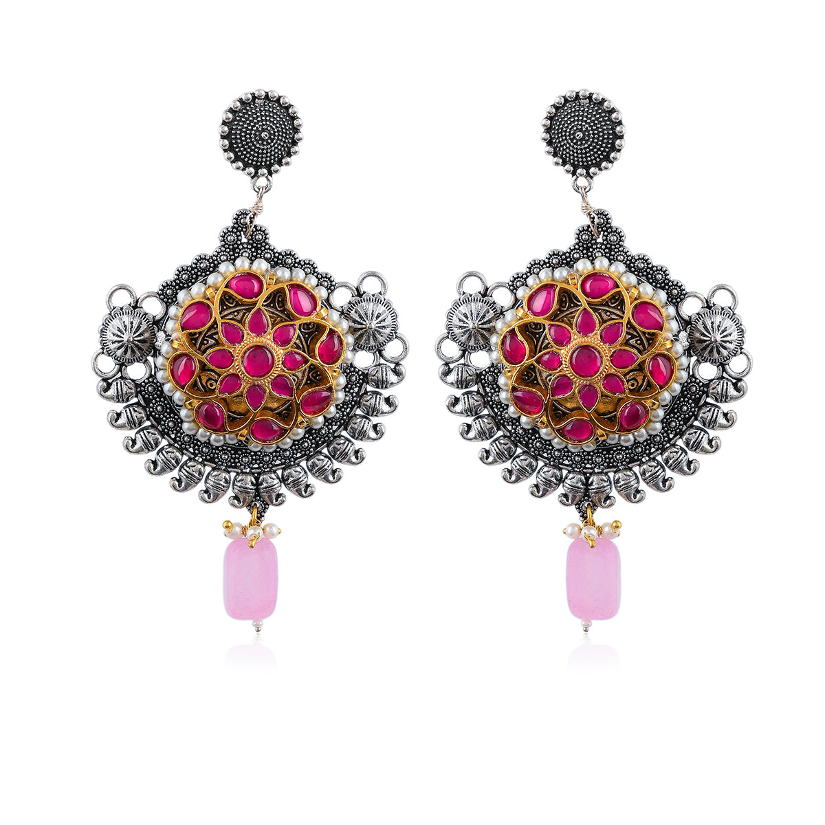 Uchechi Tribal Pink Earrings