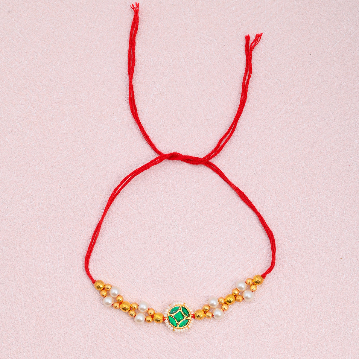 Kavyam Gold Plated Kundan Rakhi