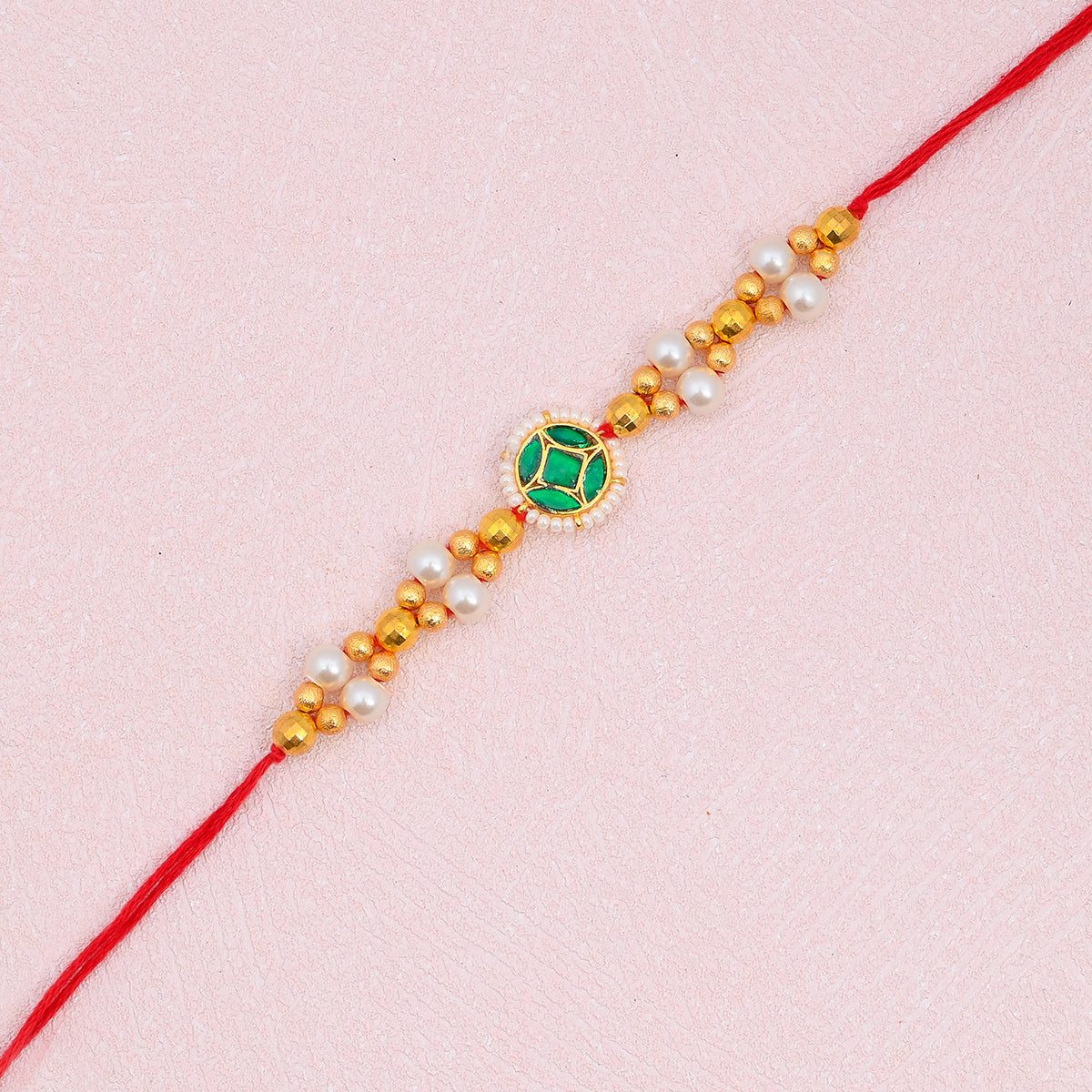 Kavyam Gold Plated Kundan Rakhi