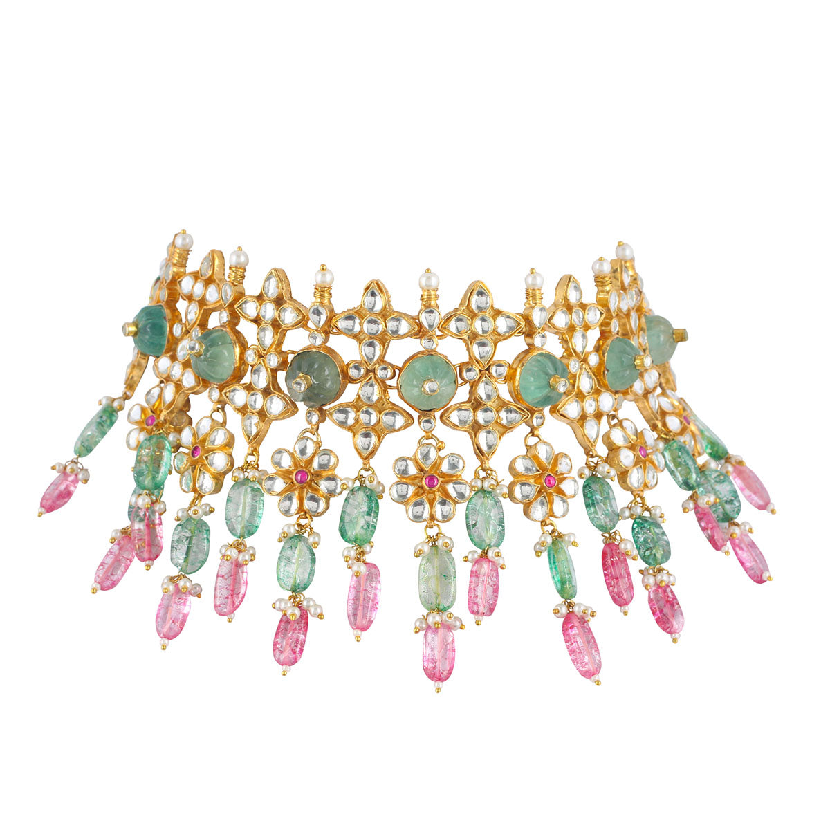Sahiba Mint Choker Style Necklace Set