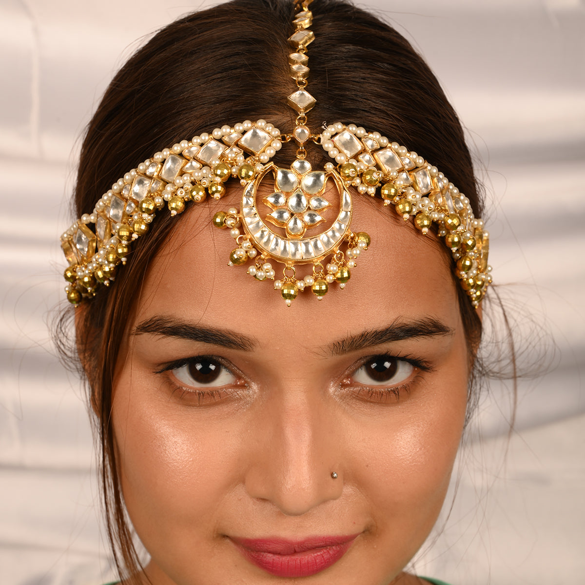 Calla Jadau Kundan Headband/Sheeshphool