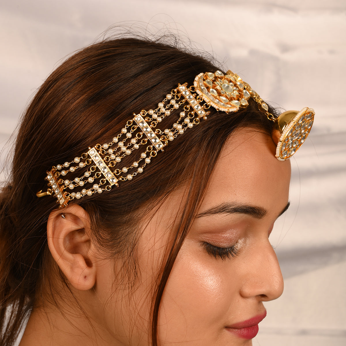 Eva Jadau Borla Headband/Sheeshphool