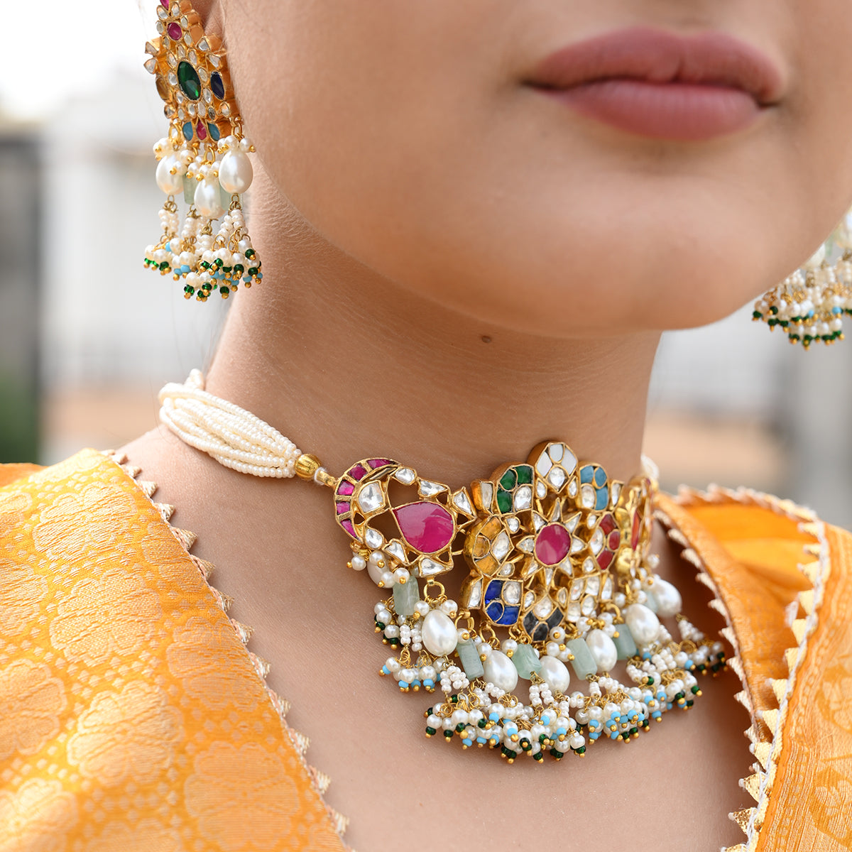 Harshita Multi Kundan Choker Set