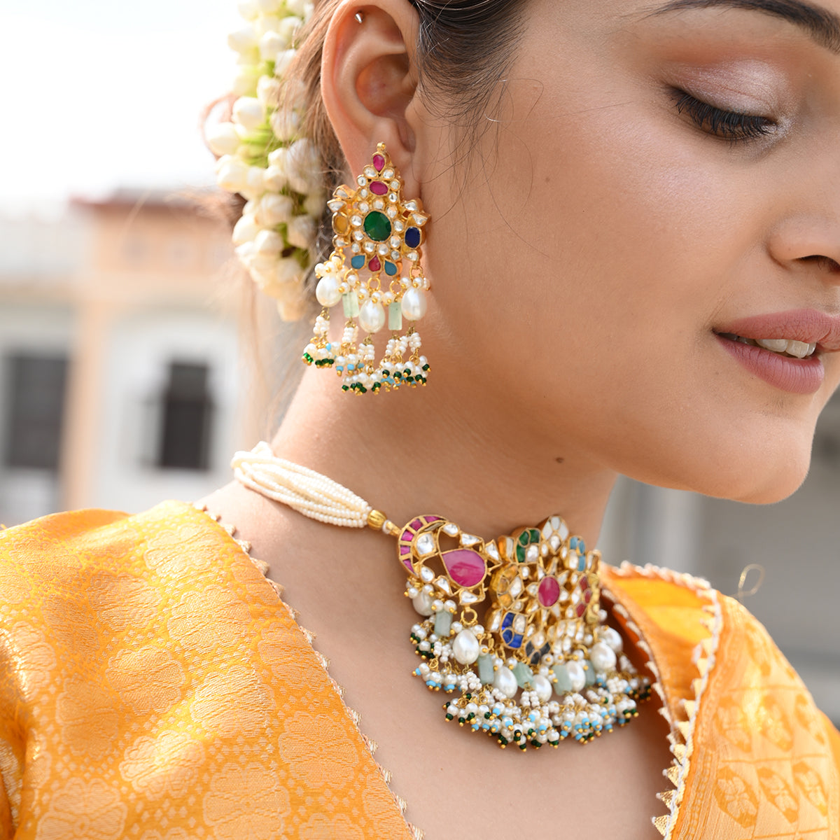 Harshita Multi Kundan Choker Set