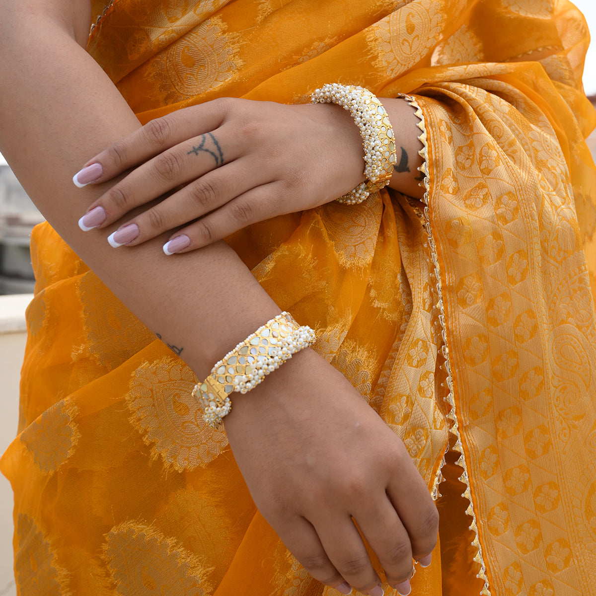 Hafez Mother Of Pearl Bangles