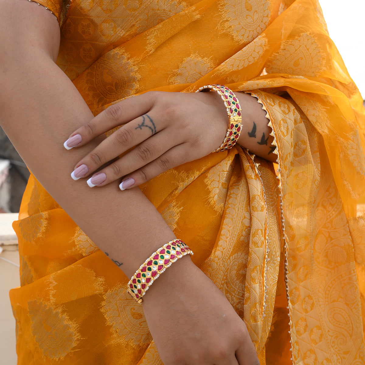 Sami Multi Kundan Bangles