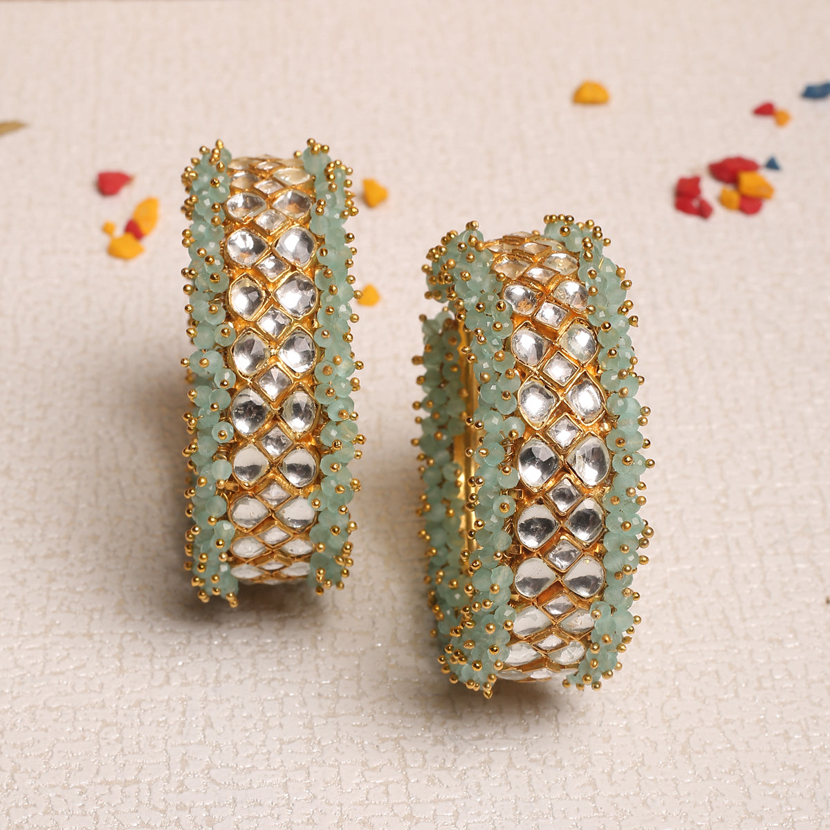 Dalileh Pista Green Bangles