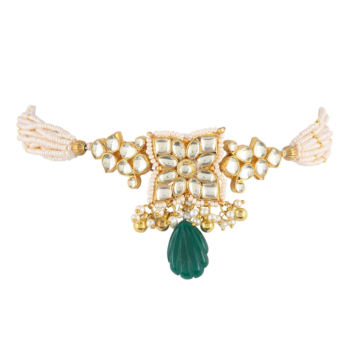 Turuvanur White Kundan Choker Set