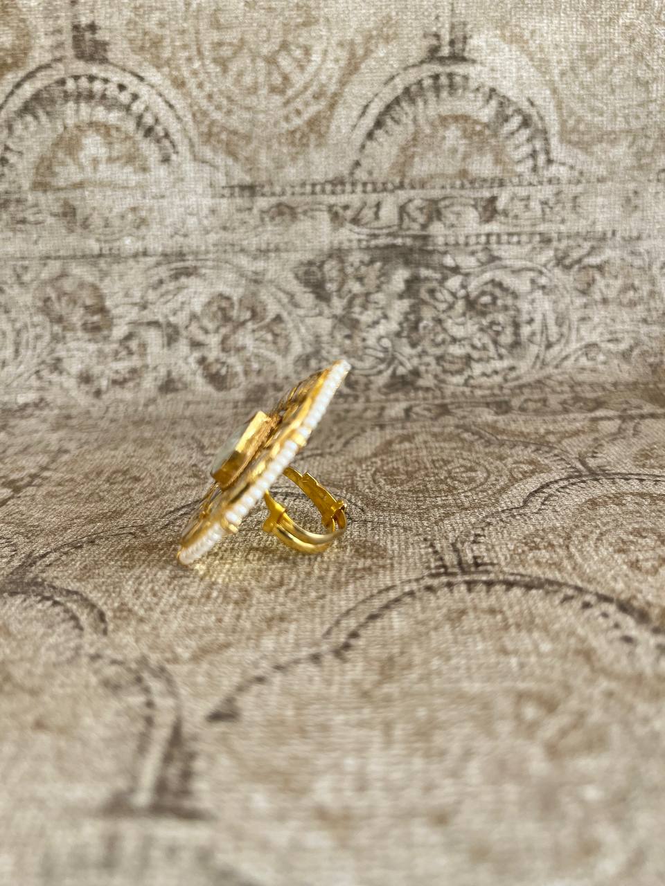 Alila Tear Style Kundan Ring